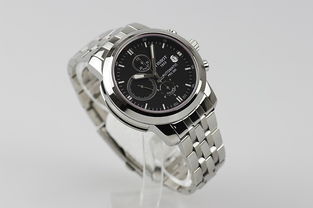 天梭T014.427.11.051.00 Tissot PRC 200系列男表机械手表 精钢表带黑色表盘